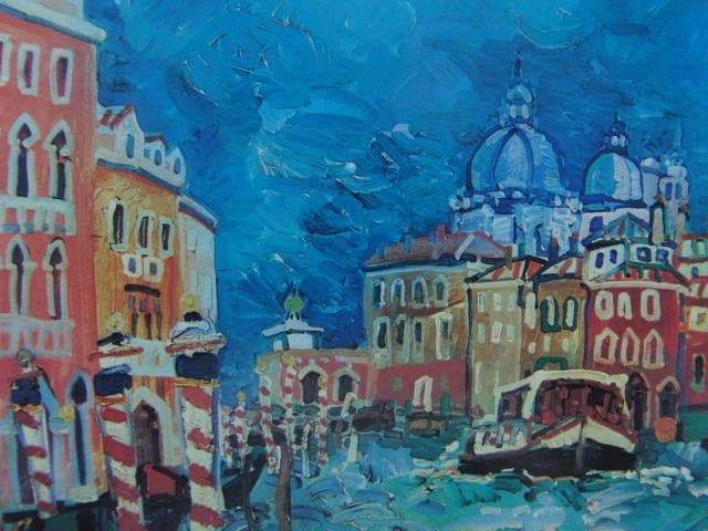 ポール・アイズピリ、【ヴェニス・大運河】、希少画集画、状態良好、フランス巨匠