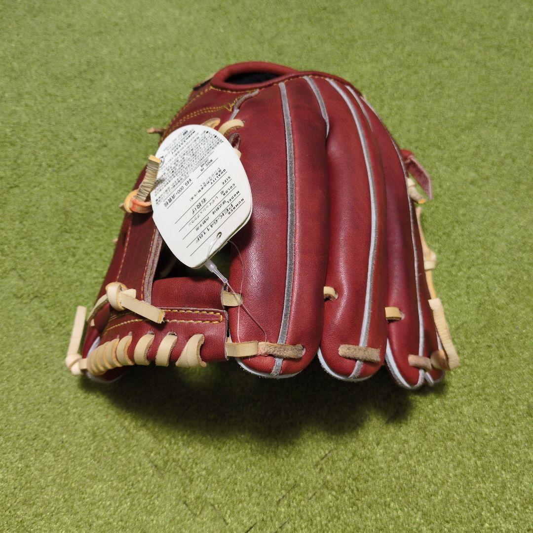 proedge 赤 レザー 硬式グローブ 収納袋付き