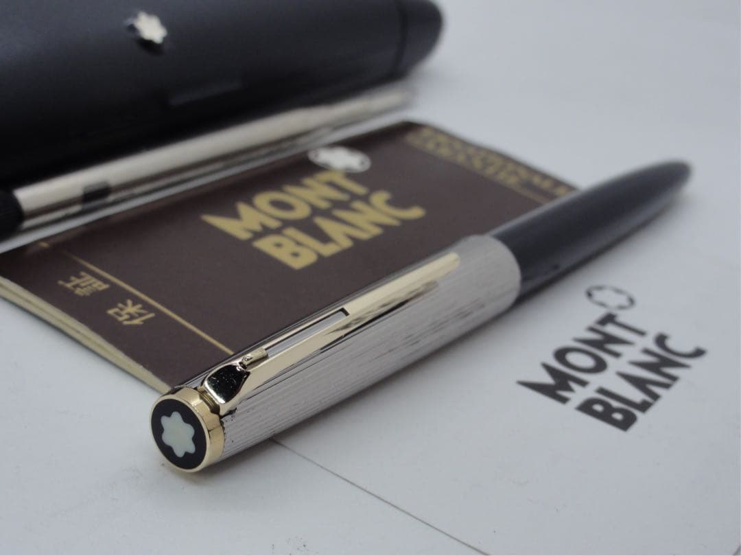 モンブランボールペン稀少美品！金運呼ぶ総プラチナ張り★ハンマートリガーNo286