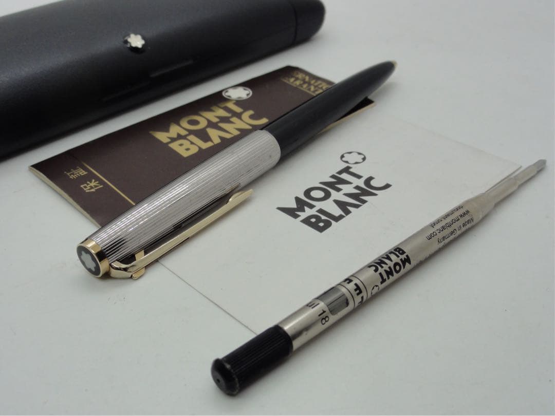 モンブランボールペン稀少美品！金運呼ぶ総プラチナ張り★ハンマートリガーNo286