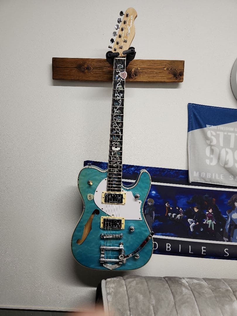 アクアブルー テレキャスタータイプ エレキギター