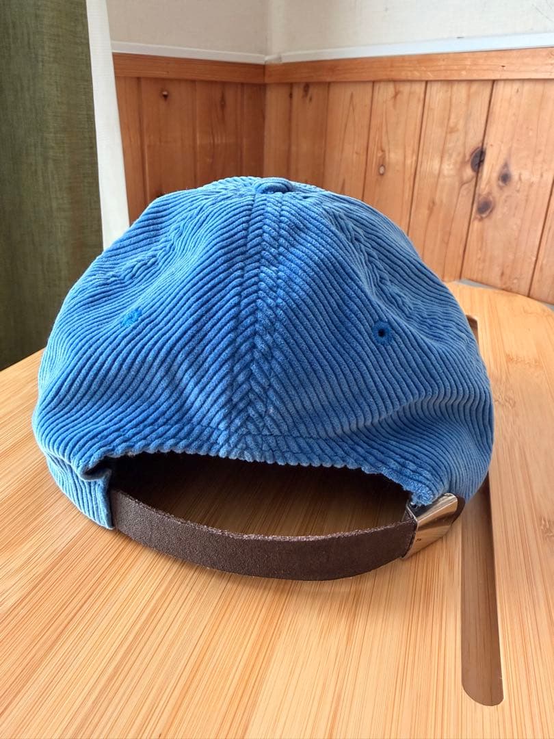 supreme コーデュロイキャップ 青