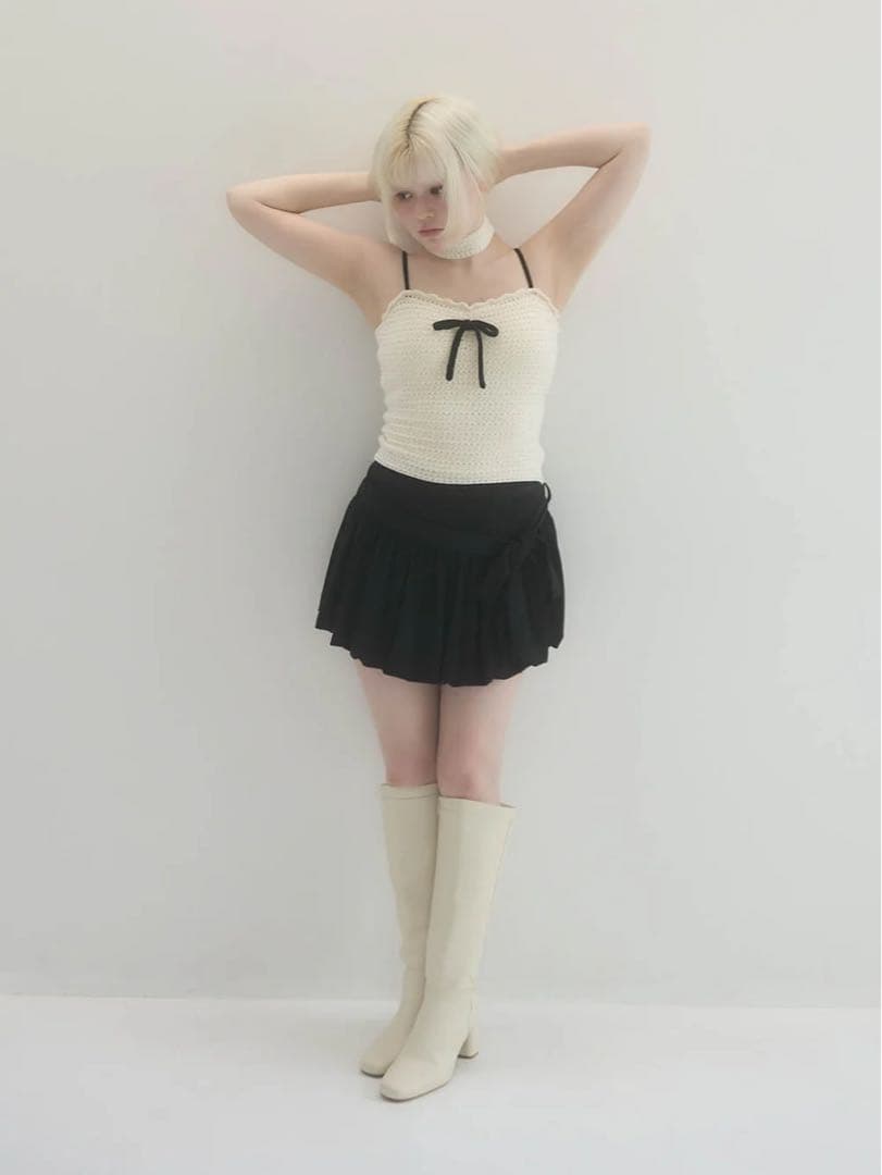 トップス ANDMARY Sui ribbon tops ivory