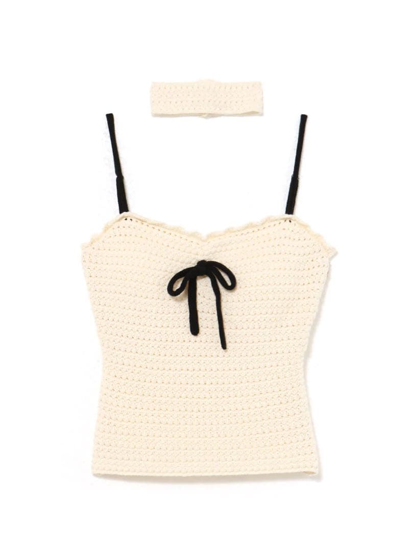 トップス ANDMARY Sui ribbon tops ivory