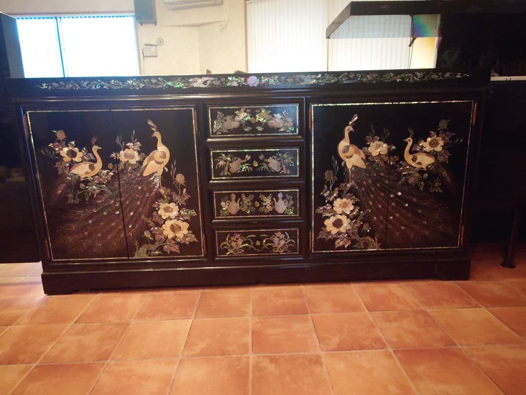 螺鈿細工　サイドボード　キャビネット　送料込みに変更