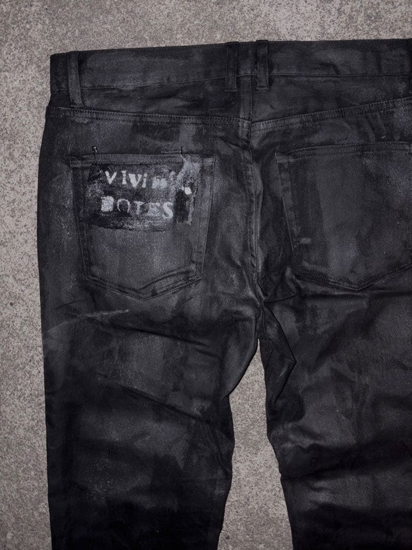 【archive】00sコーティングデニムパンツ ダークウェア エディ期 y2k