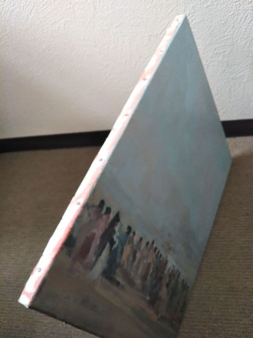 リカルド・モンテシノス 【 パレハの行列】スペイン 油彩 署名有 1984年