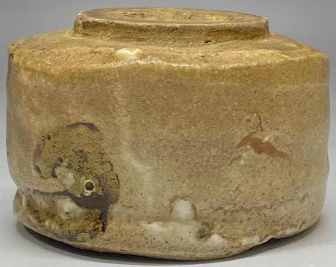 古瀬戸　桃山〜江戸初期　鉄絵筒盃　ぐい呑　美濃焼　箱付　y62