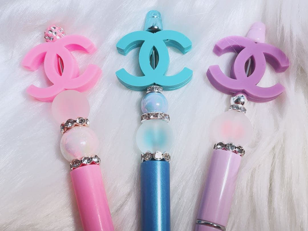 CHANEL ペン マカロンピンク／エメラルドブルー／アメジストヴァイオレット