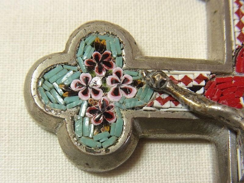 c1536イタリア マイクロモザイクタイル クロス 《大型サイズ（M）》