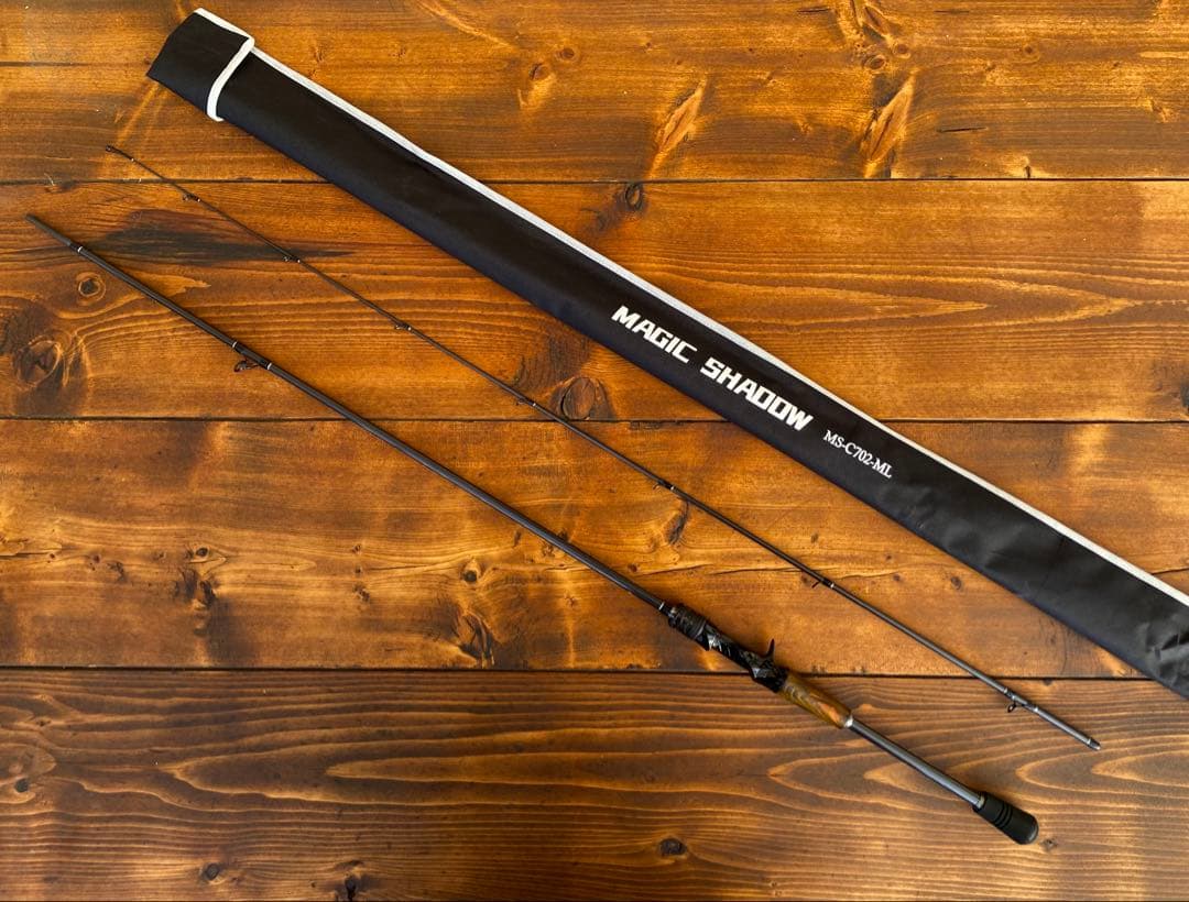 釣り竿セット　ベイトロッド　C702ML バスロッド　バス釣り　ウッドグリップ