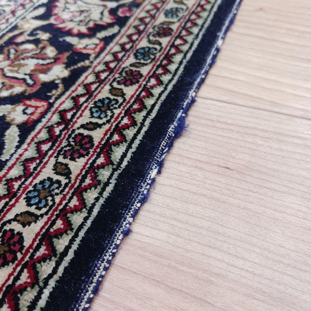 専用 Y3177-1 高級ペルシャ絨毯 クム産 手織90万ノット 130×89㎝