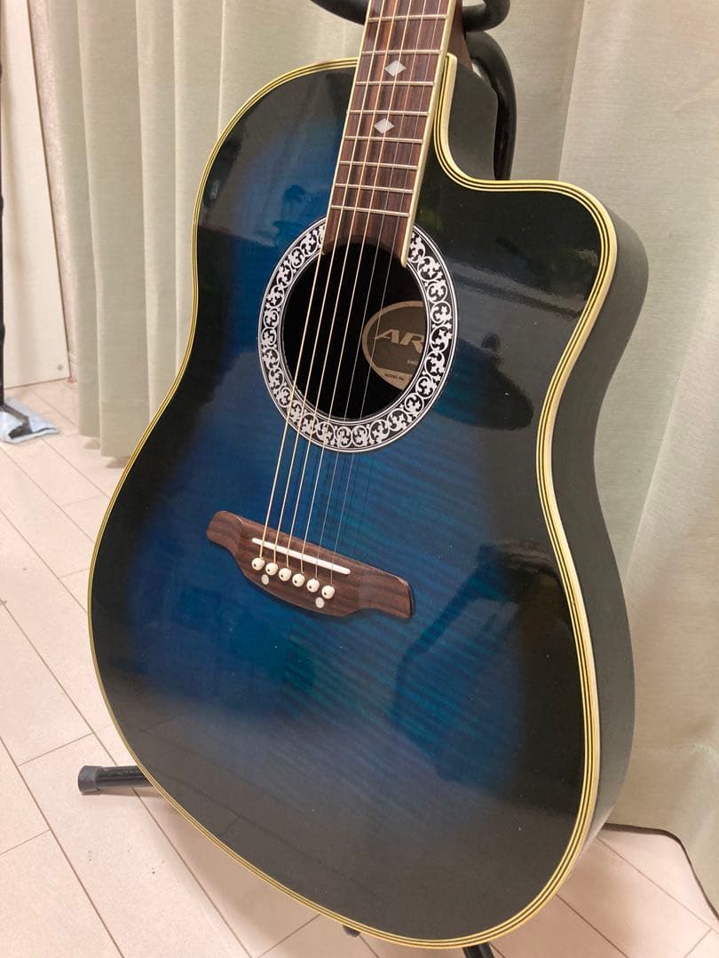 ARIA エレアコ　AMB-35 アリヤ　アリア　アコギ　ブルー　青