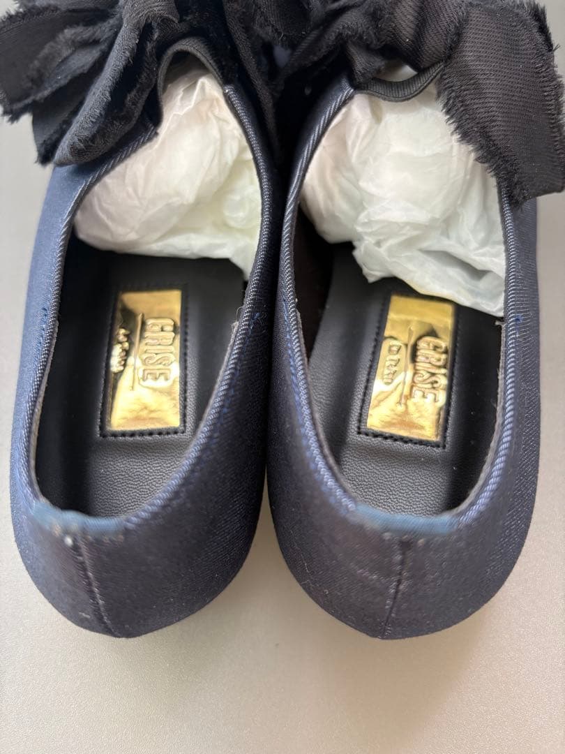 【新品，未使用】LE TALON GRISEサテンリボンバレリーナNo.1639