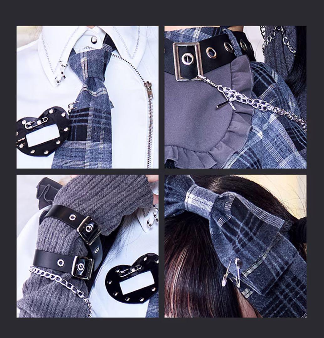 Malymoonガーリーチェックパンククラッシュメイド マリームーン