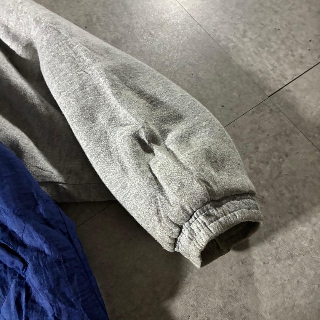 90s reebok中綿キルティングジャケット刺繍ロゴスウェット切替フーディ短丈