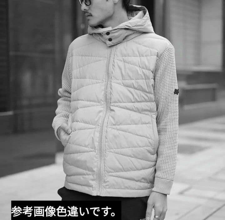 LUXE/R GOLF ダウンフェザーワッフル切替えパーカー45763BKM②