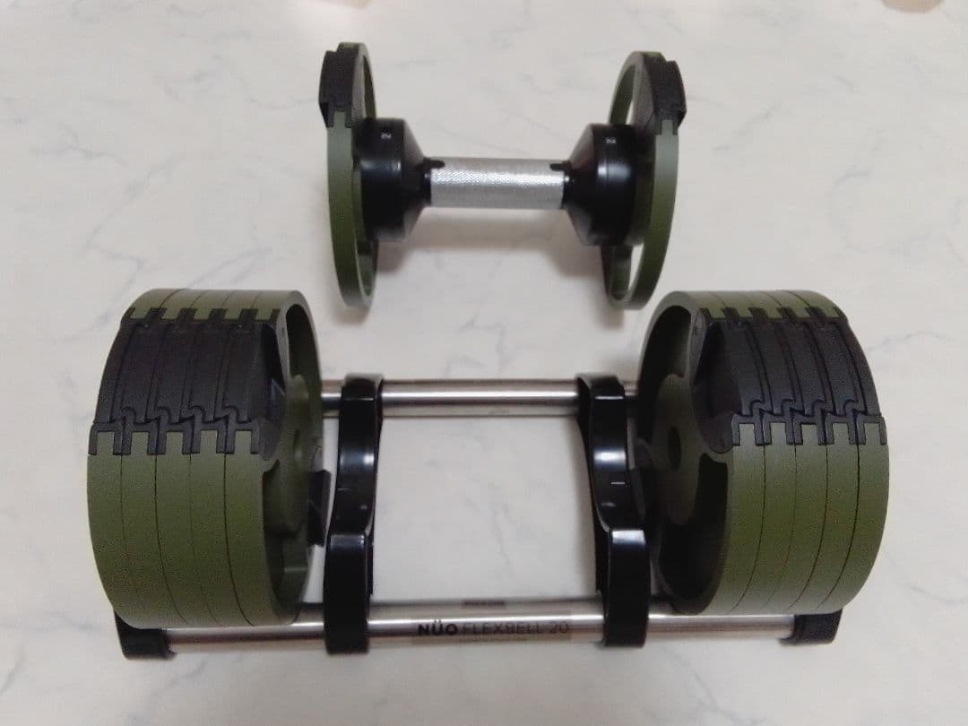 2個セット NUO BELL フレックスベル 20kg グリーン ダンベル ①