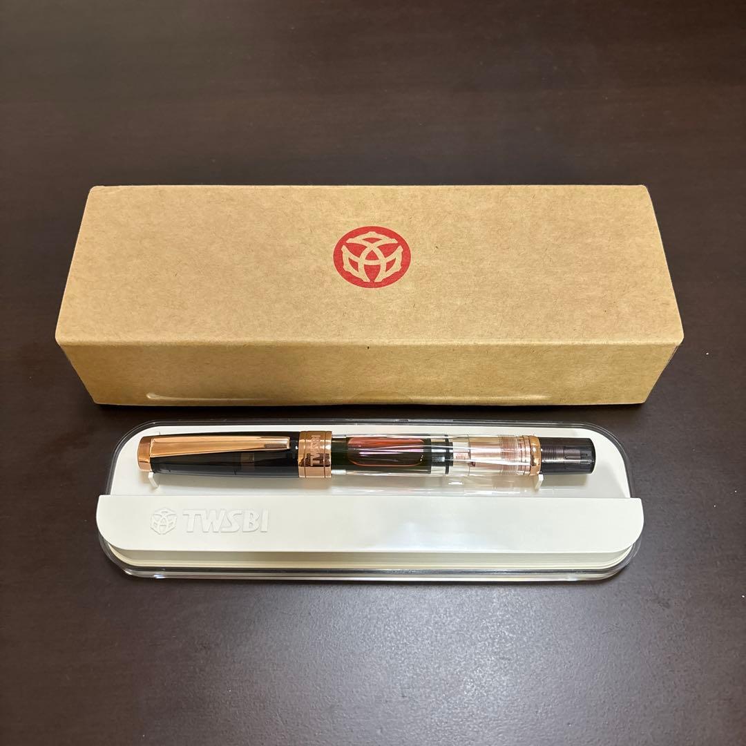 twsbi ダイヤモンド580　スモークローズゴールド 細字 F 万年筆