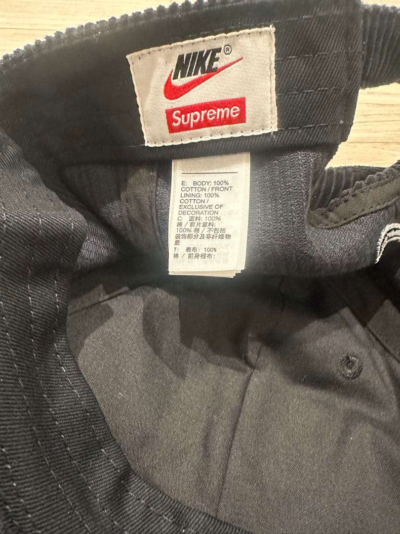 Supreme Nike コーデュロイキャップ ブラック