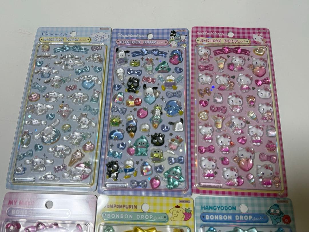 正規品 ボンボンドロップシール サンリオ　大　第2段 6種セット
