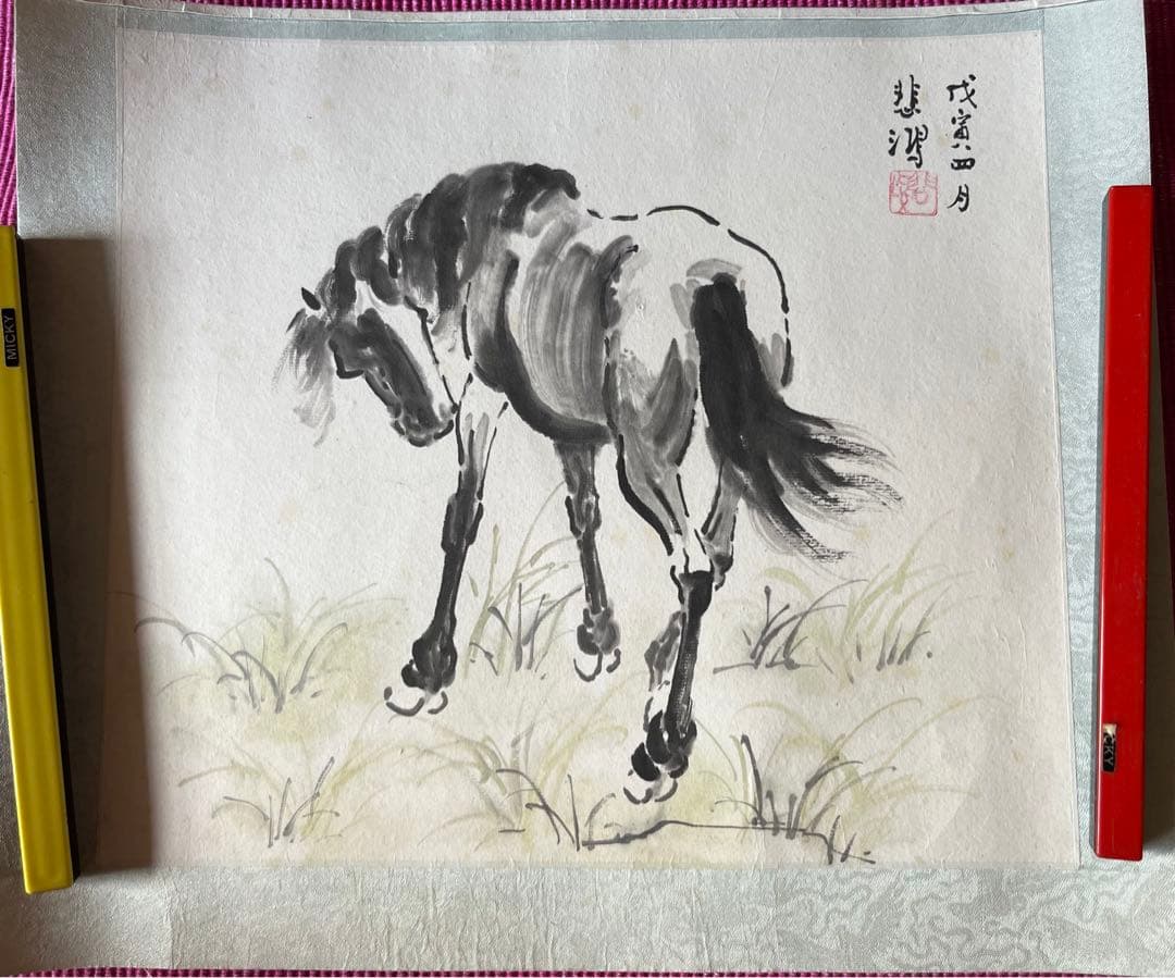 中国絵　馬　肉筆