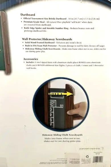 新品ブリストルダーツボード ウォールプロテクターハイドアウェイスコアボード付