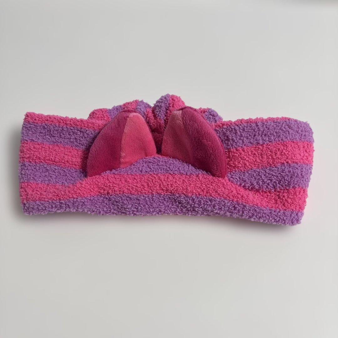 ディズニー　チェシャ猫　ファンキャップマフラーとヘアバンド　二点セット