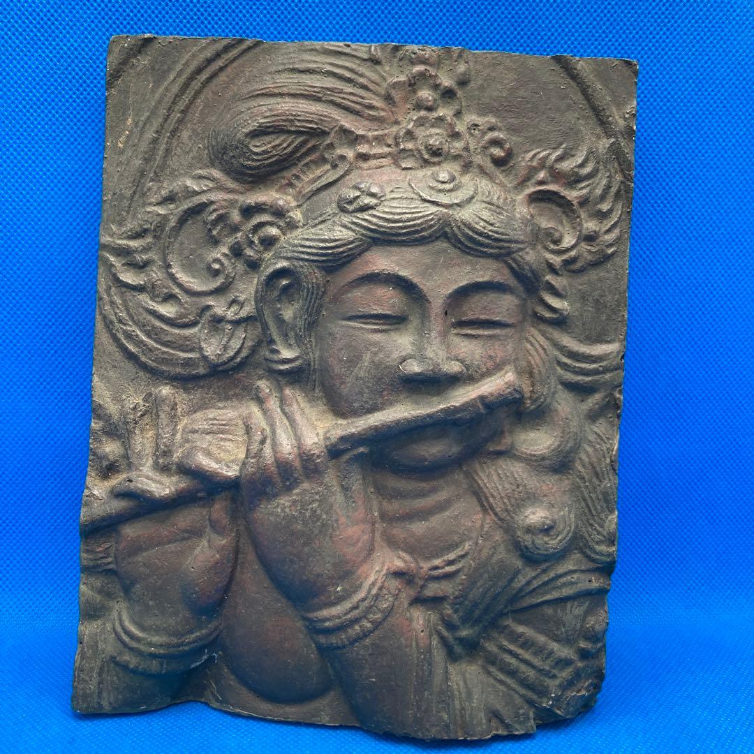 笛吹童子　奈良にて購入　焼物　陶器　1970年代　古美術　美品　18✖︎14.5