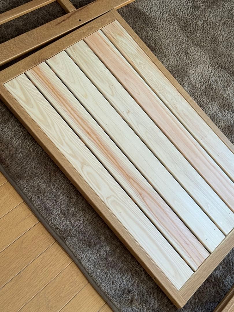 【美品】無印良品 ベビーベッド　【オーク材】