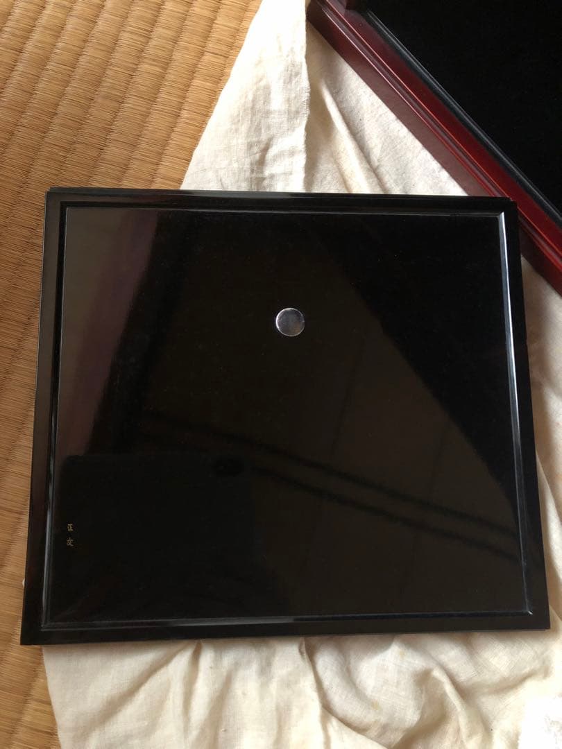 時代　蒔絵　飾り棚　茗荷　木箱入