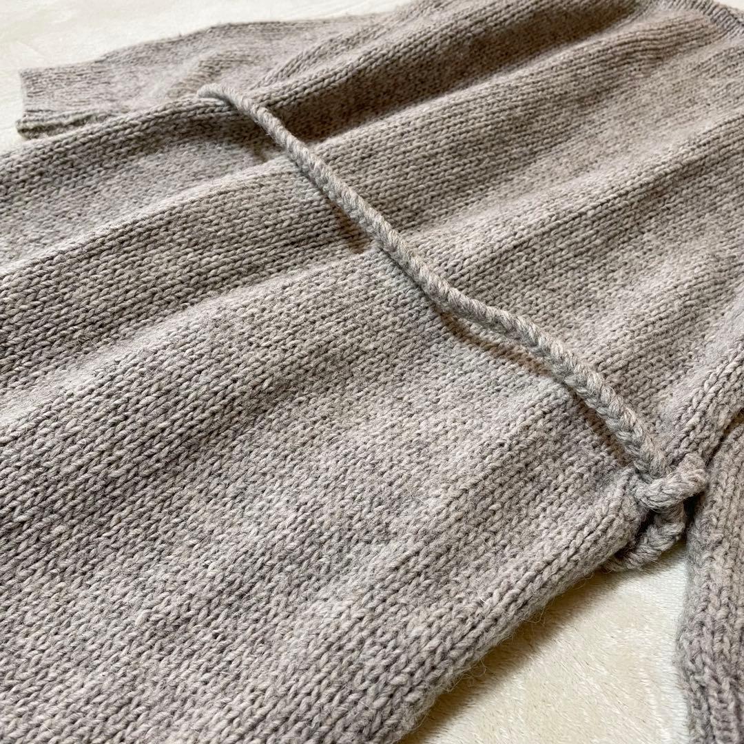 かぐれ　ロングカーディガン　ニットコート　ガウン　ウール　ペルー