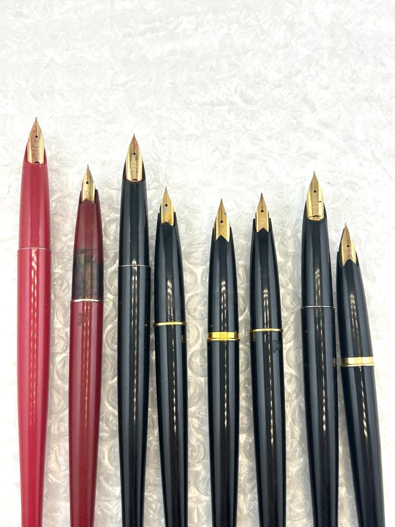 万年筆　デスクペン　パイロット　プラチナ　9点セット　9本