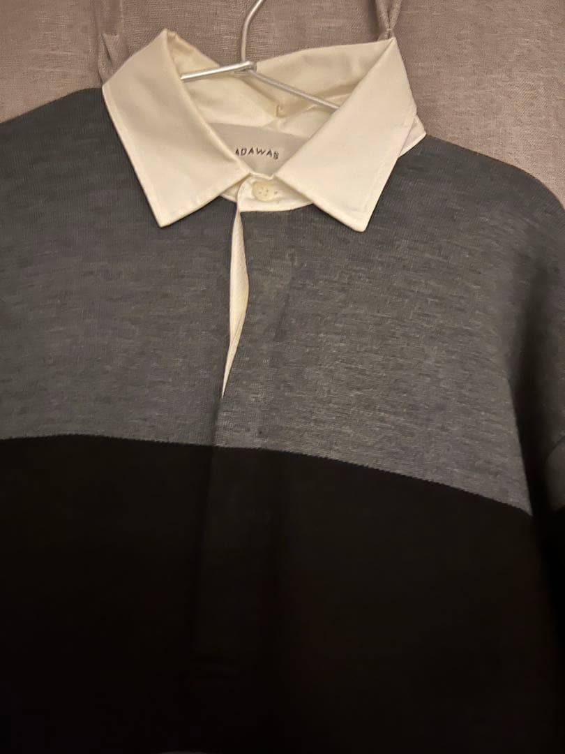 ADAWAS アダワス　ポロ襟　ラガーシャツ風ミニワンピース