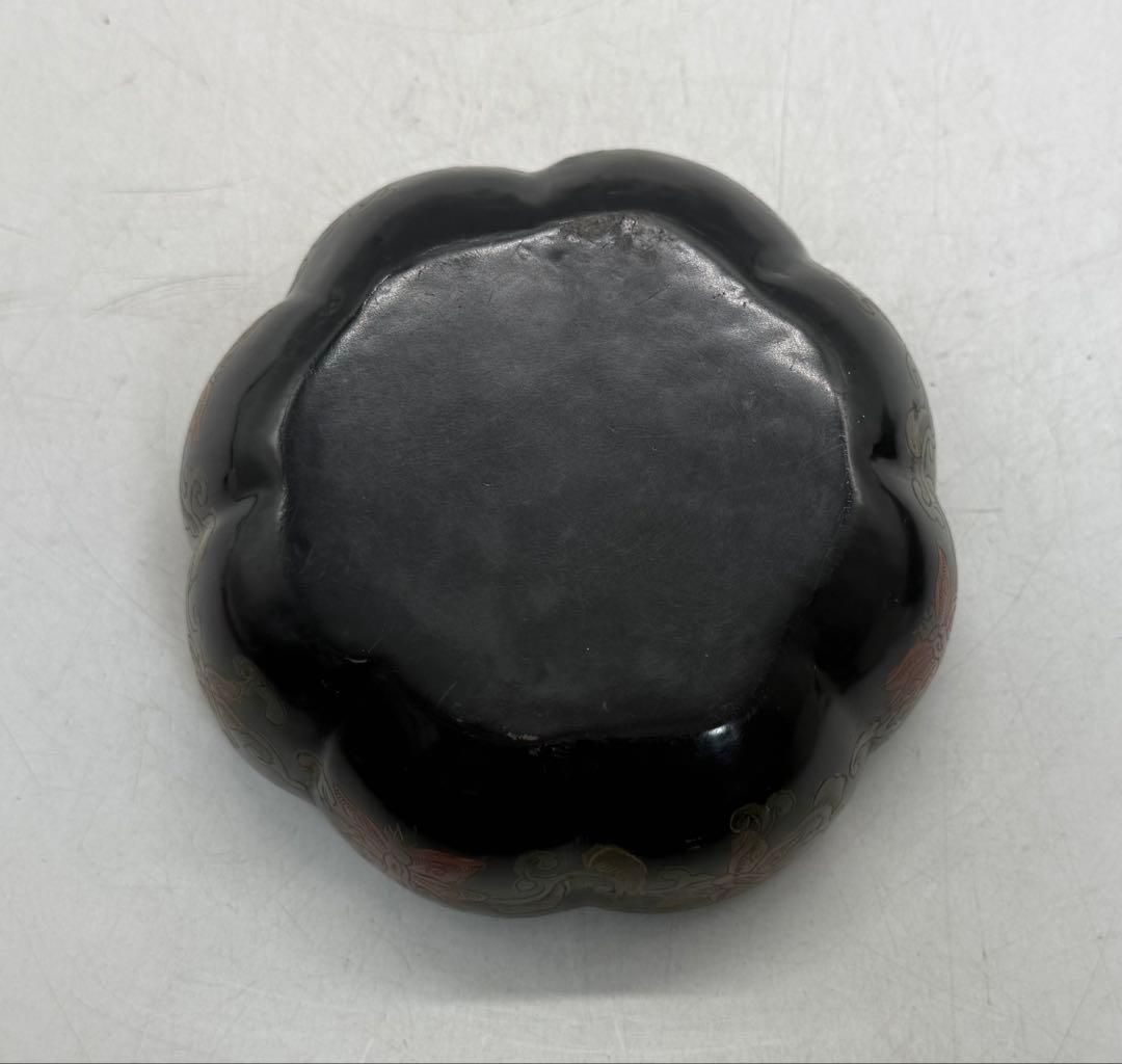 中国　漆器　唐子紋小物入　アンティーク　送料込み250905