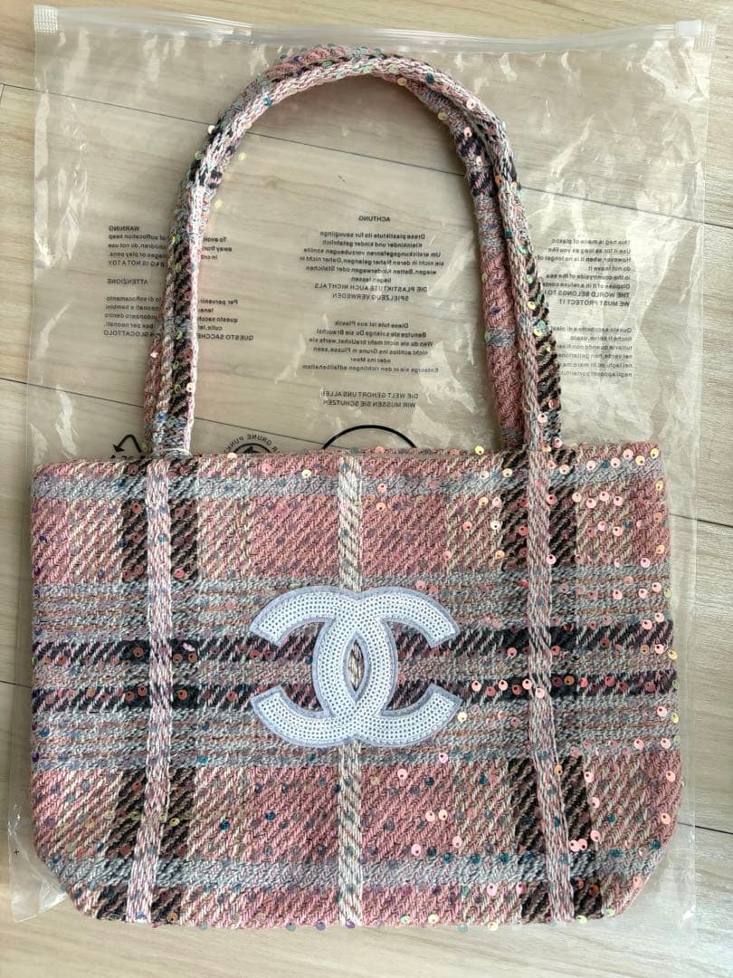 【希少1点のみ】シャネル VIP限定 非売品 ツイード トートバッグ ピンク