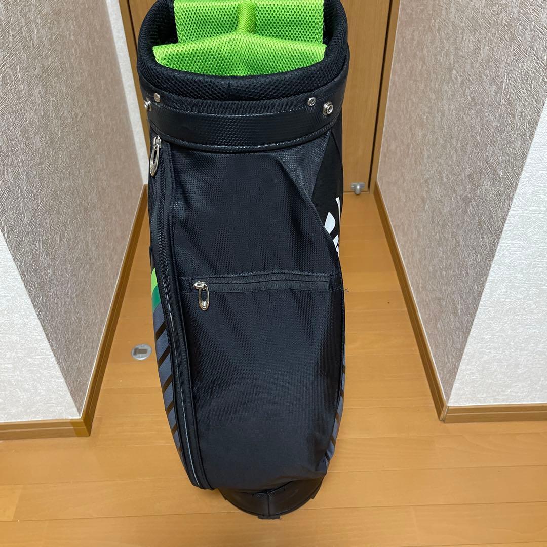 TaylorMade キャディバッグ 黒 緑 ストライプ
