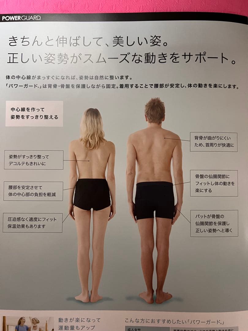 レディースPOWER GUARD 骨盤ベルト ブラック LLサイズ