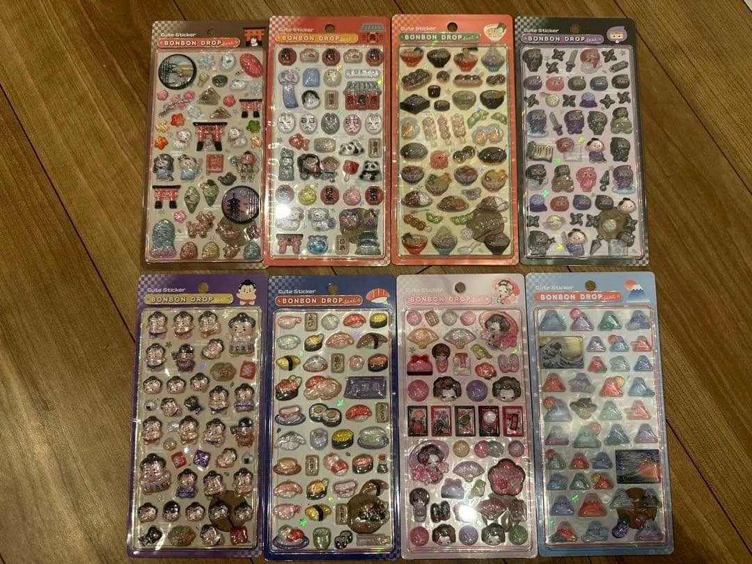 【正規品】ボンボンドロップシール　和柄　8枚セット