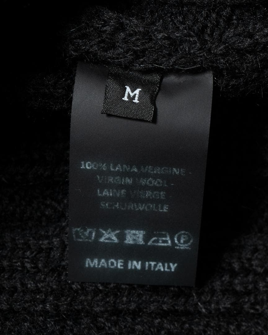 RAF SIMONS / ネックジッパーケーブルニットセーター（サイズM）