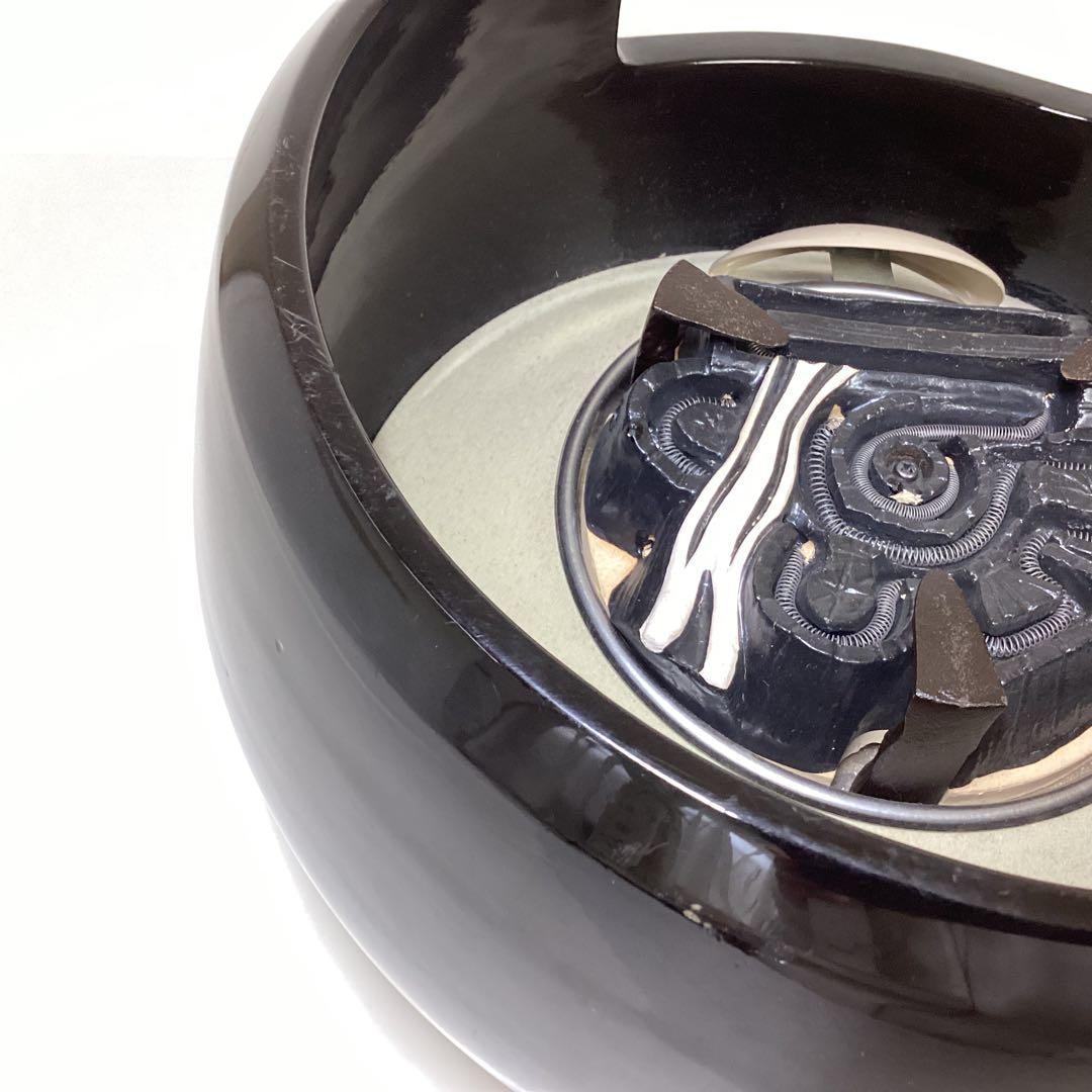 野々田式 電熱器 黒 道安 B型 箱なし 茶道具 古物品