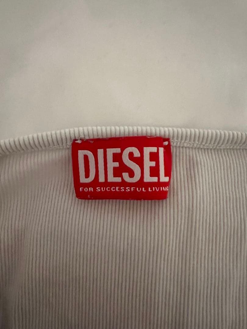 DIESEL リブ編みキャミソール ホワイト