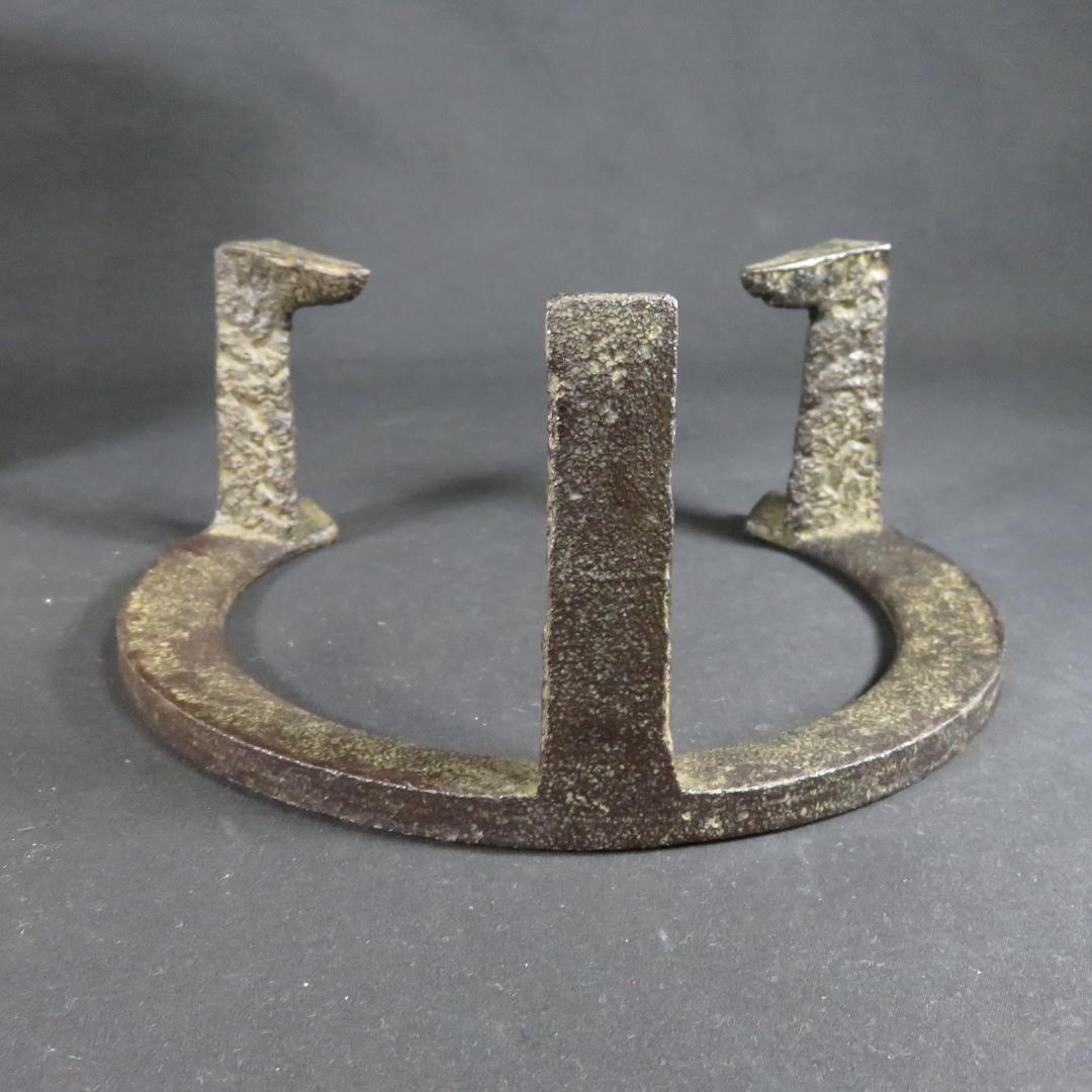 笹爪五徳 鬼爪 茶道具 茶器 木箱 共箱 五徳 銘