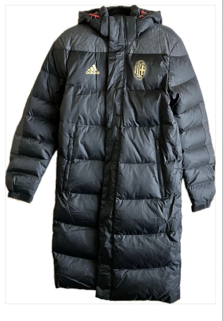 新品未使用 ACミラン 本田圭佑所属 アディダス ダウンベンチコート選手支給品