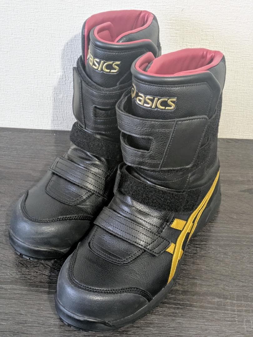 ASICS ウィンジョブ CP401 安全靴 27.5cm ブラック×ゴールド