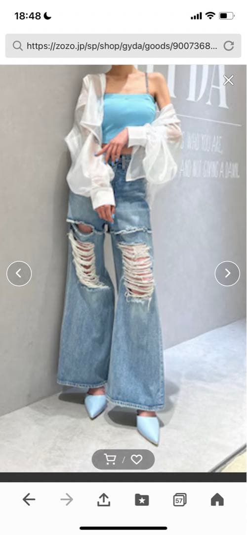 GYDAジェイダ3wayビジューMOLDチェーンストラップポインテッドミュール