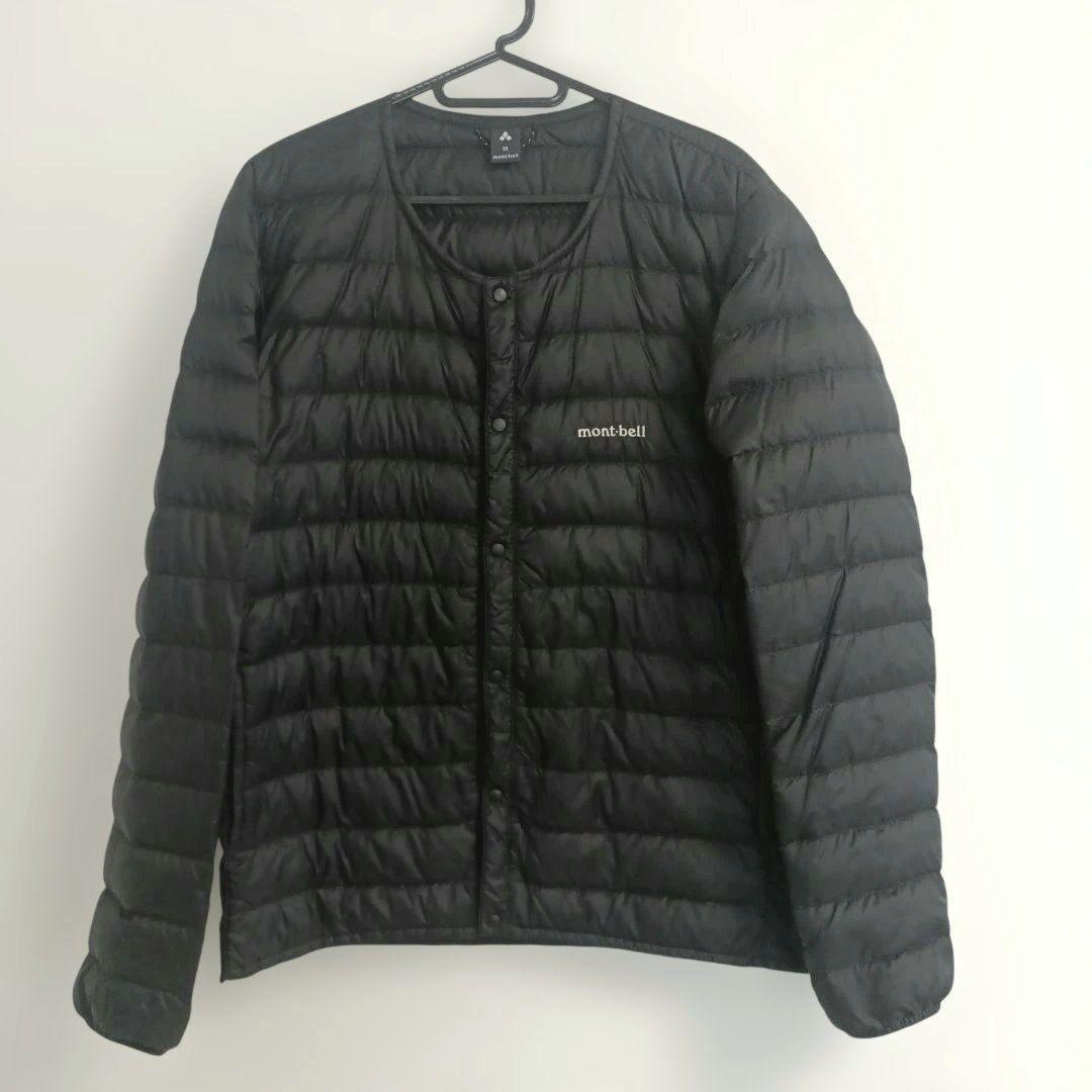 mont-bell スペリオダウンラウンドネックジャケット ブラック 収納袋あり