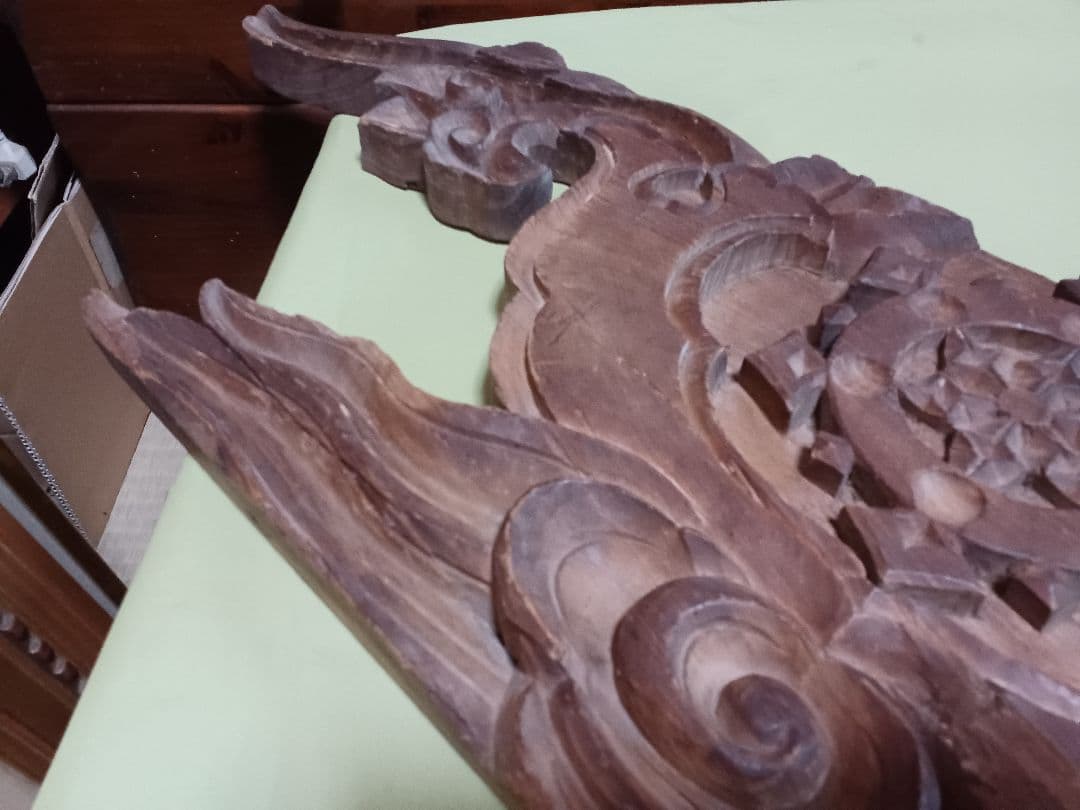 嘉永元年奉納　「懸魚」　寺院古材 彫刻 仏教美術寺院装飾　「火伏せ」「魔除け」