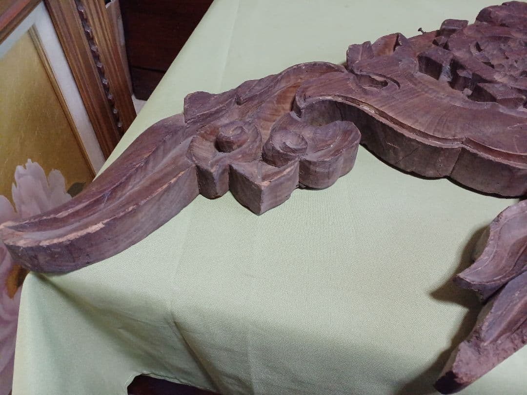 嘉永元年奉納　「懸魚」　寺院古材 彫刻 仏教美術寺院装飾　「火伏せ」「魔除け」