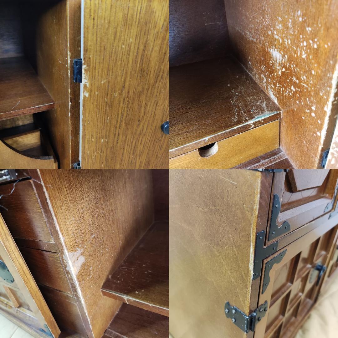 希少 鍵付き　箪笥 裁縫箱 木箱 からくり 隠し有り 古道具 和ダンス レトロ